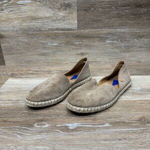Verbenas Espadrilles Brown Leather Suede Flats Women's Size EU 38